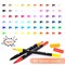 Art Markers Dual Brush Pens for Coloring, 60 Artist Colored Marker Set, Fine and Brush Tip Pen Art Supplier for Kids Adult Coloring Books, Bullet Journaling, Drawing